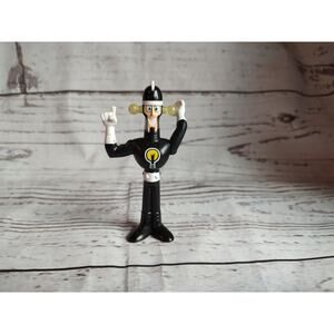 Idea Man Light-bulb Black Outfit Guy Toy Action Figure Light Switch Super Hero